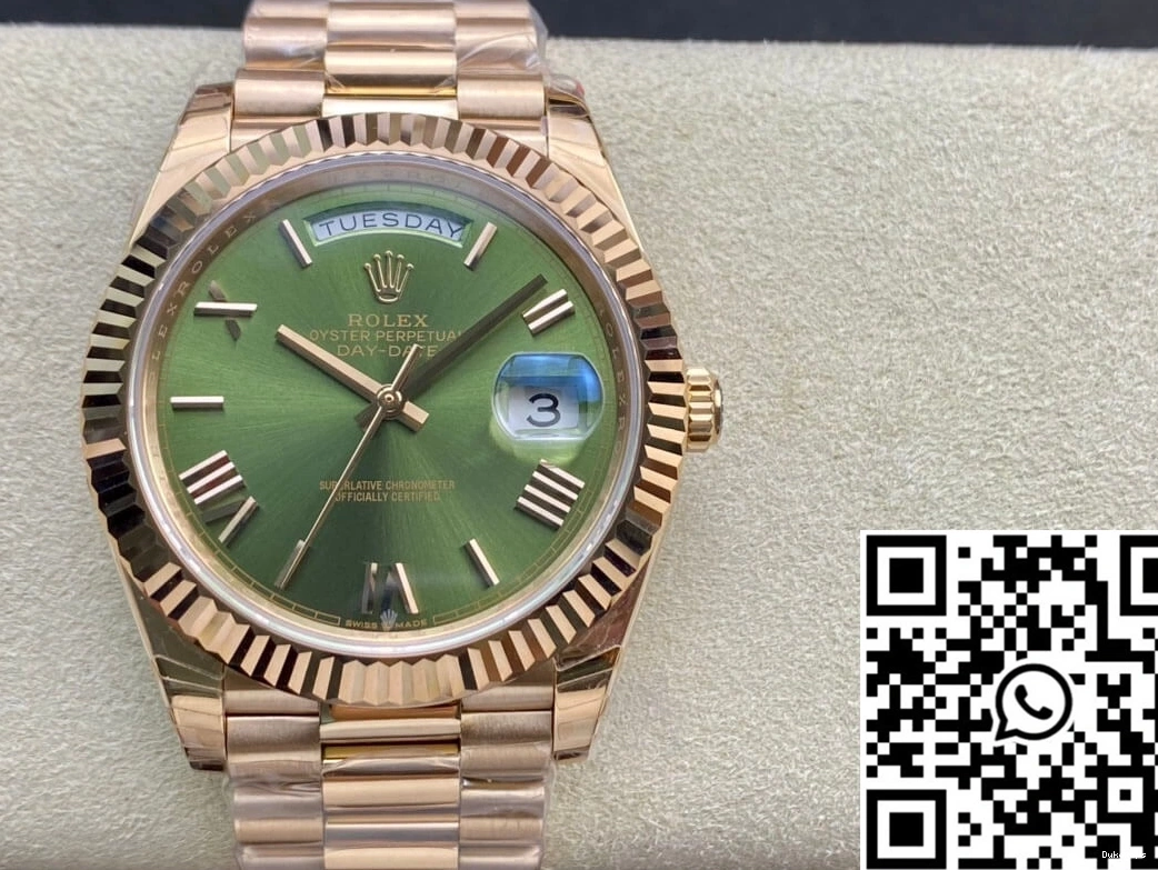 40mm 1004 Factory Green Day Date EW 228235 Dial Unisex Rolex 0807